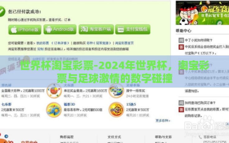 世界杯淘宝彩票-2024年世界杯,淘宝彩票与足球激情的数字碰撞 世界杯淘宝彩票-2024年世界杯,淘宝彩票与足球激情的数字碰撞