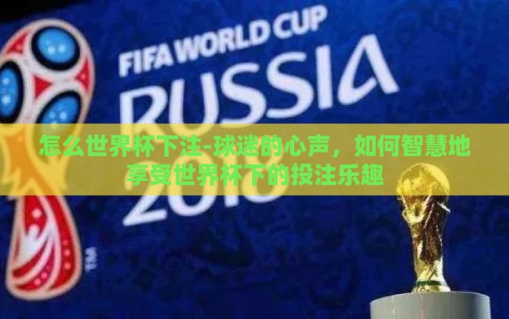 怎么世界杯下注-球迷的心声,如何智慧地享受世界杯下的投注乐趣 怎么世界杯下注-球迷的心声,如何智慧地享受世界杯下的投注乐趣