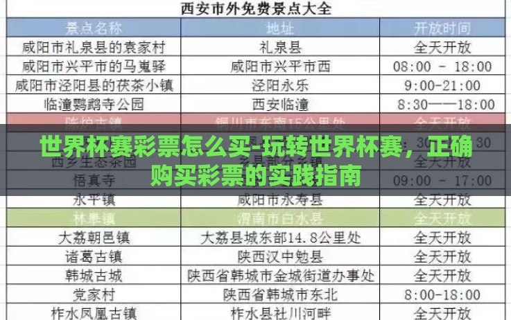 世界杯赛彩票怎么买-玩转世界杯赛,正确购买彩票的实践指南 世界杯赛彩票怎么买-玩转世界杯赛,正确购买彩票的实践指南