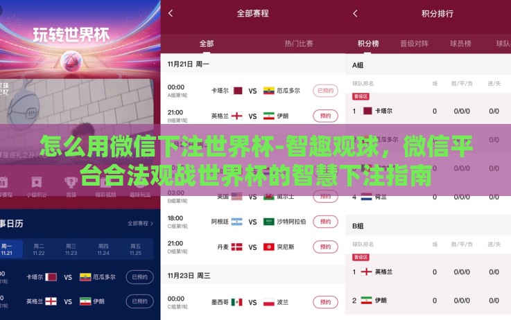 怎么用微信下注世界杯-智趣观球,微信平台合法观战世界杯的智慧下注指南 怎么用微信下注世界杯-智趣观球,微信平台合法观战世界杯的智慧下注指南