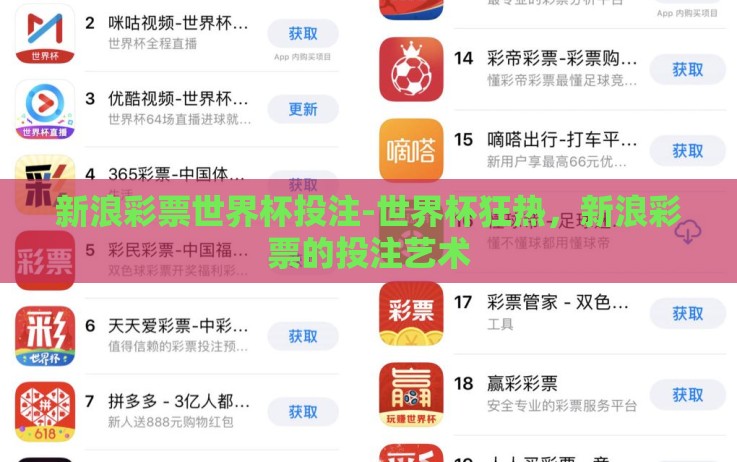 新浪彩票世界杯投注-世界杯狂热,新浪彩票的投注艺术 新浪彩票世界杯投注-世界杯狂热,新浪彩票的投注艺术