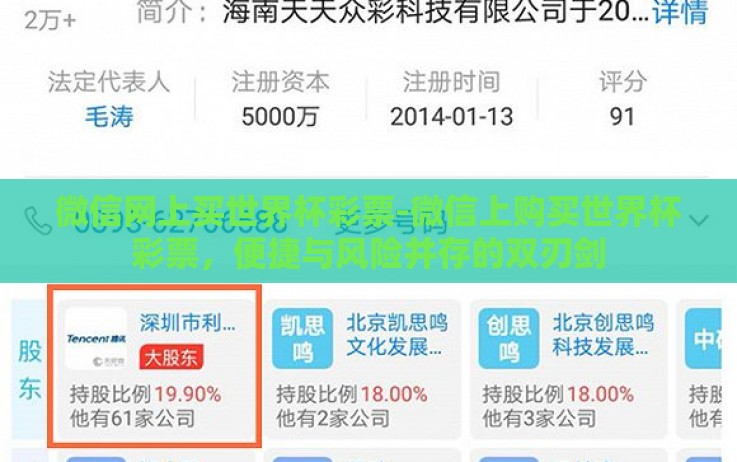 微信网上买世界杯彩票-微信上购买世界杯彩票,便捷与风险并存的双刃剑 微信网上买世界杯彩票-微信上购买世界杯彩票,便捷与风险并存的双刃剑