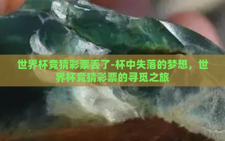 世界杯竞猜彩票丢了-杯中失落的梦想,世界杯竞猜彩票的寻觅之旅 世界杯竞猜彩票丢了-杯中失落的梦想,世界杯竞猜彩票的寻觅之旅