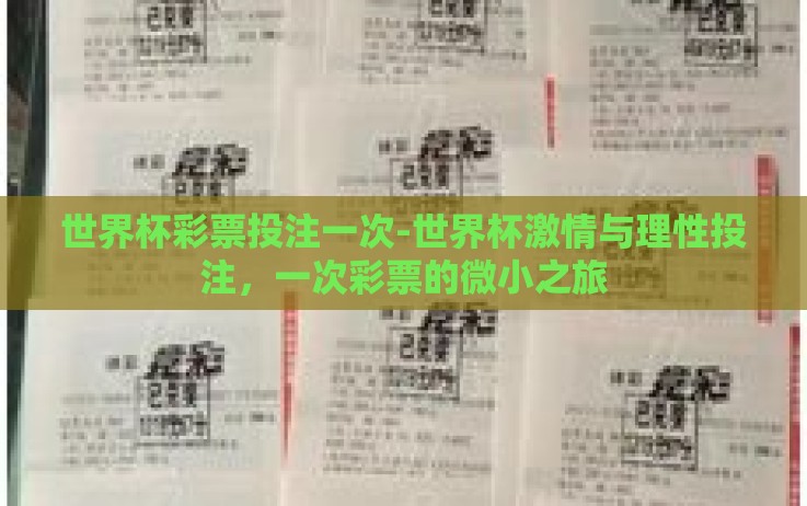 世界杯彩票投注一次-世界杯激情与理性投注,一次彩票的微小之旅 世界杯彩票投注一次-世界杯激情与理性投注,一次彩票的微小之旅